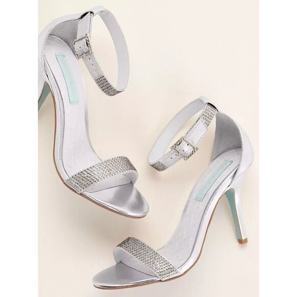 Blue by Betsey Johnson High Heel Sandal Formal Wedding Bridal Size 8 - Picture 1 of 7
